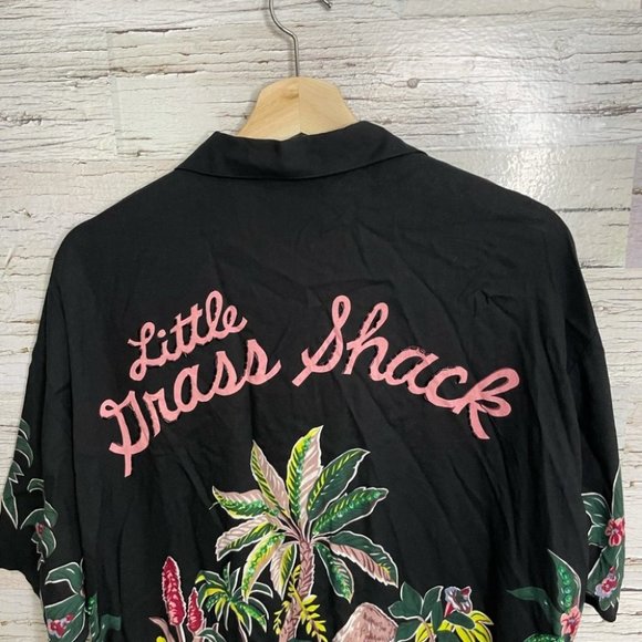 Surya black vintage button down top shirt floral - Picture 14 of 14